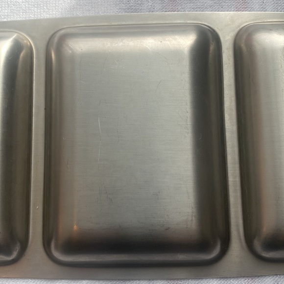 Mid Century Modern VINTAGE 18/8 STAINLESS STEEL DIVIDED TRAY by ZELCO Japan - Picture 9 of 10